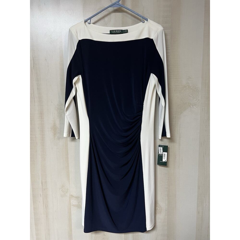 Lauren Ralph Lauren Navy & White Dress - NWT